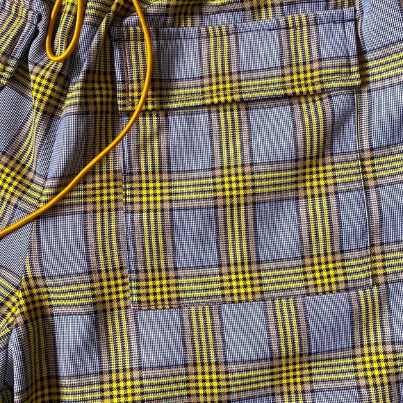 Forever 21 Shorts Mens Sz M Multicolor Plaid Polyester Chino Drawstring Pockets - Picture 5 of 9